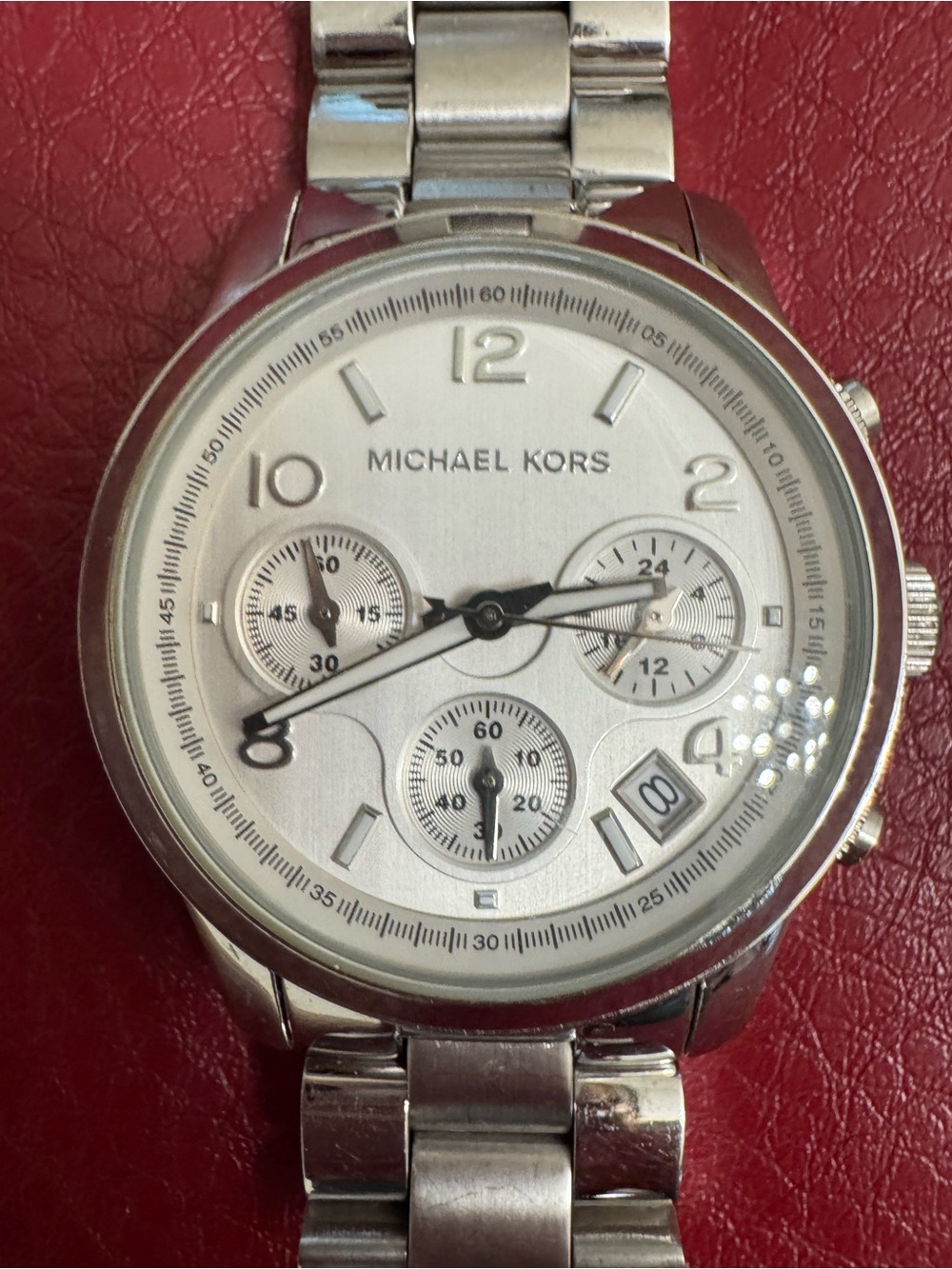 Michael Kors Silver Men's Chronograph Bracelet Watch